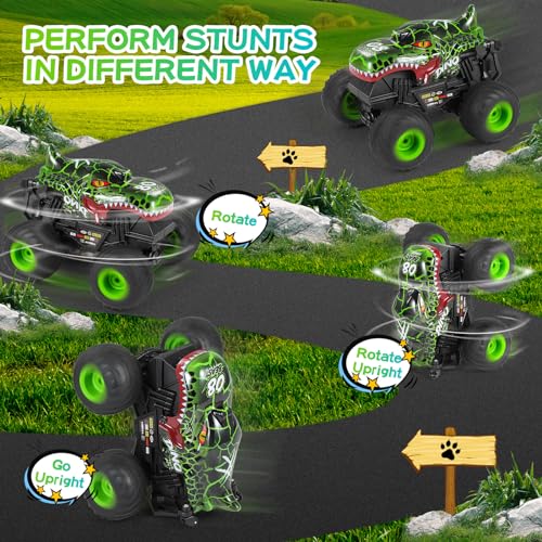 Remote Control Dinosaur Monster Truck with Music and 3 Lighting Effects L31882
