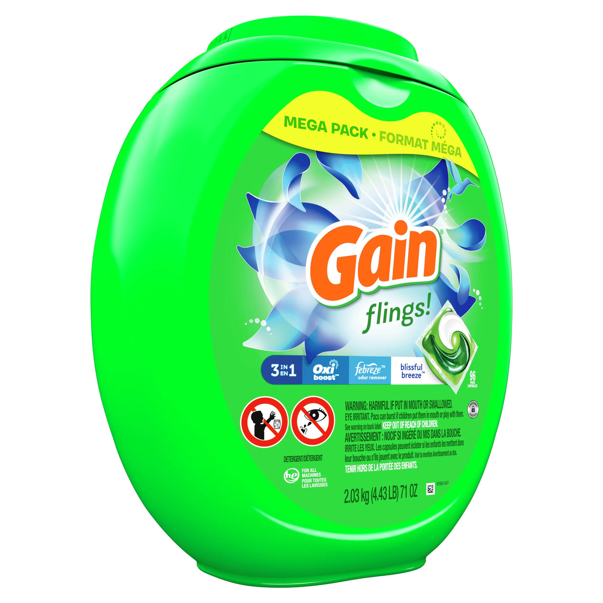 96 Count Laundry Detergent Pacs J4499