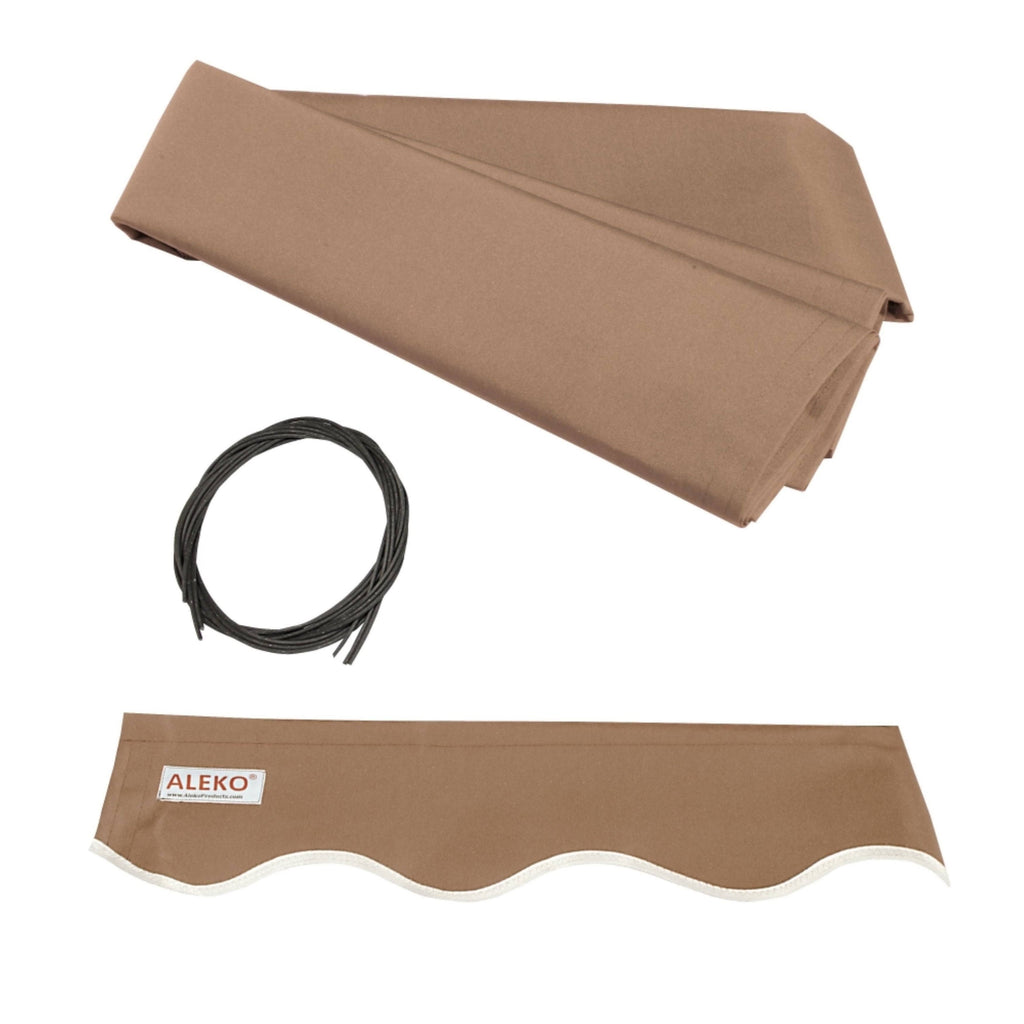 Motorized LED Half Cassette Retractable Awning 10 x 8 Feet, Sand Y42056
