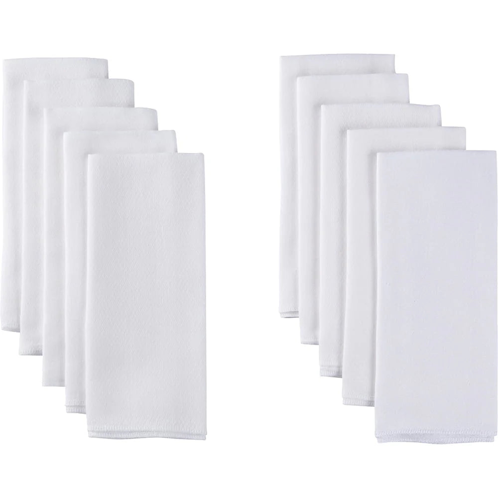 White Flatfold Cloth Baby Diaper 10-Pack F7681