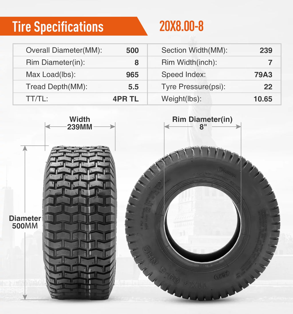 20x8.00-8 Turf Tire Z690924