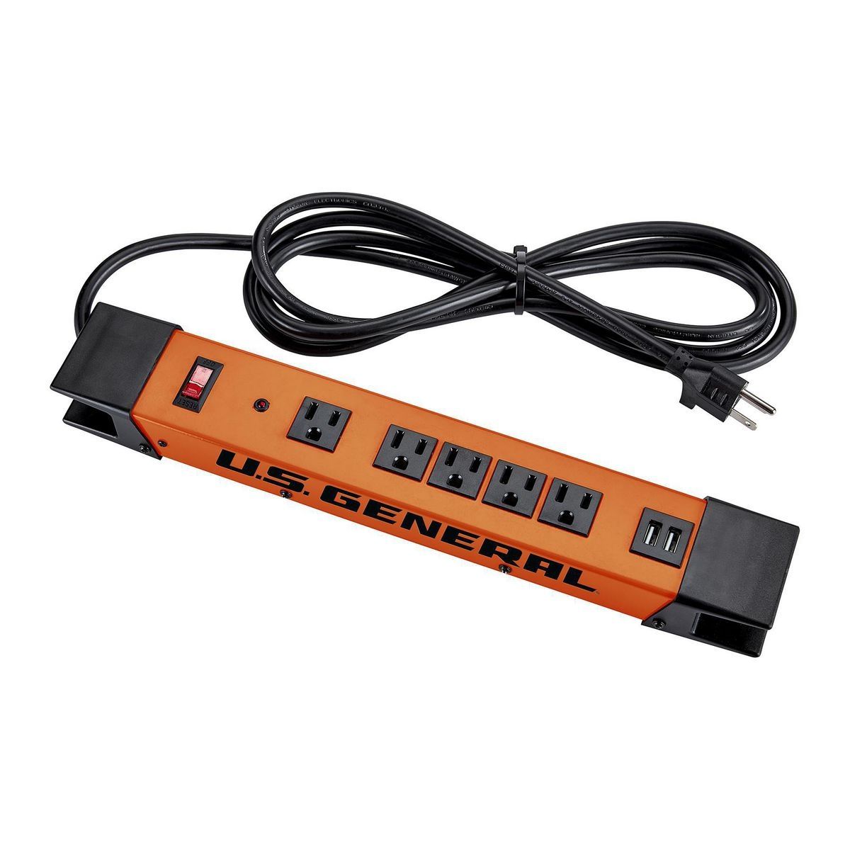 5-Outlet Magnetic Power Strip with 2 USB Ports X8668