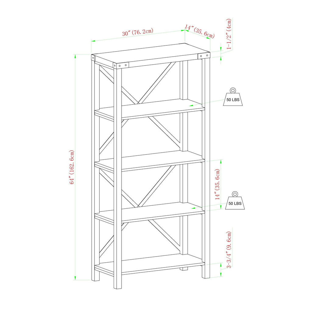 White Oak Entertainment Wall C748913
