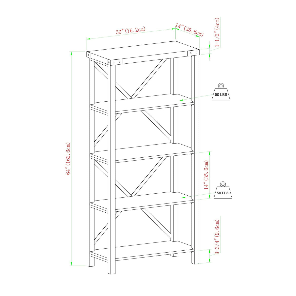 White Oak Entertainment Wall C748913