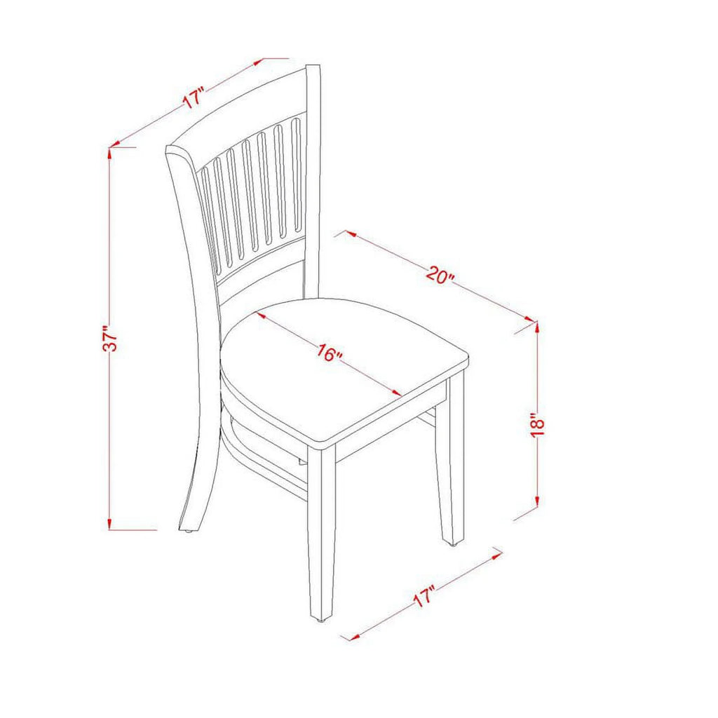 Black Wood Dining Chairs Set of 2 X229