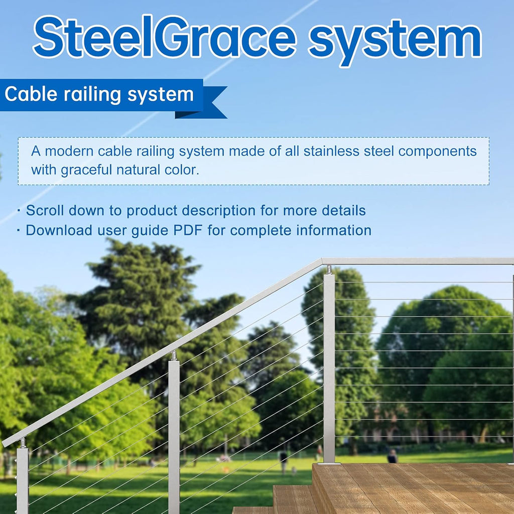 20 Pack 1/8 Cable Railing Kit T316 Stainless Steel Terminal D96570