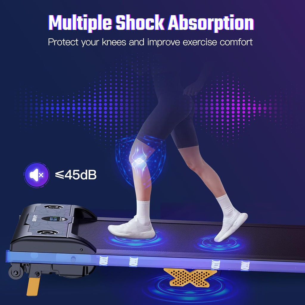Under Desk Treadmill with Incline, Portable Walking Treadmill with Remote Control Q750597