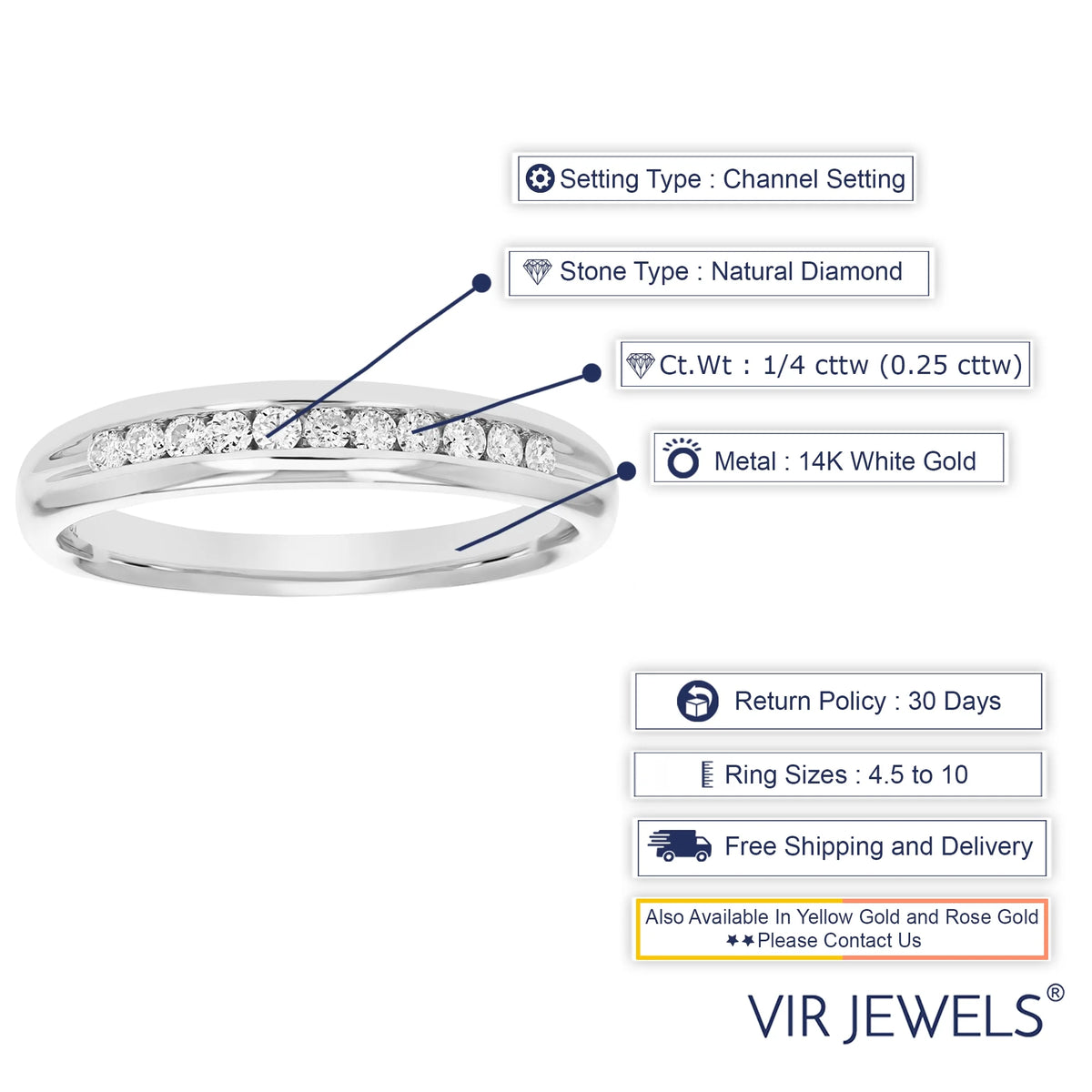 14K White Gold Diamond Bridal Band Comfort Fit T470098
