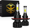 9007/HB5 High Low Beam + 9006/HB4 Fog Light Bulbs, Pack of 4 LED Headlights J269004