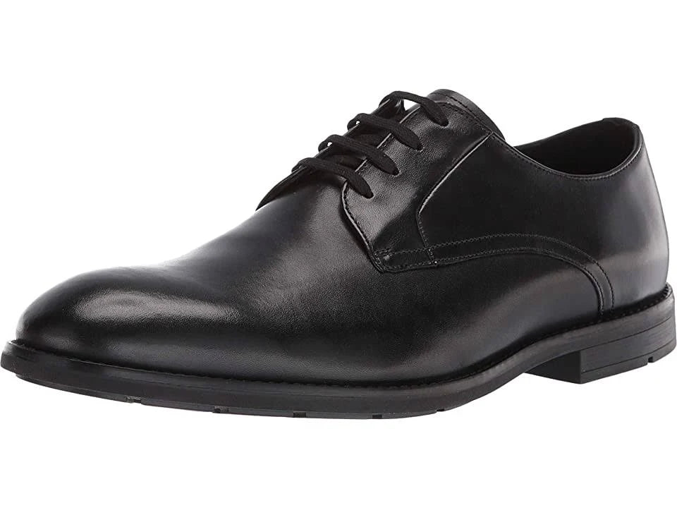 Black Leather Men's Shoes D7494