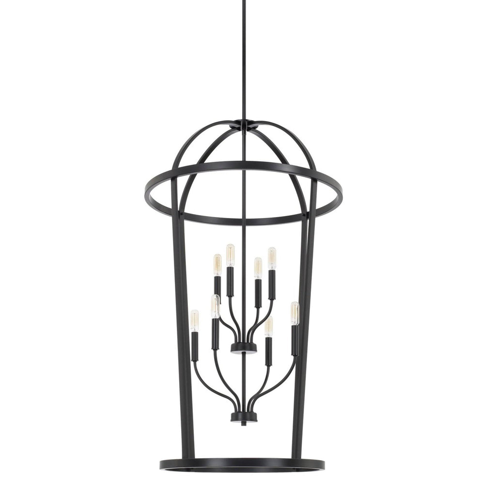 Matte Black 8 Light Foyer W99786