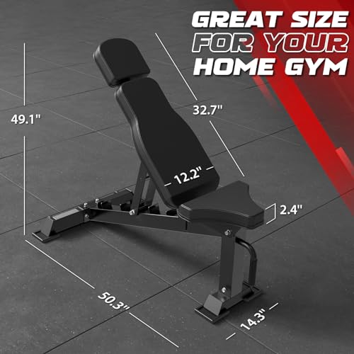 2200lbs Squat Rack with LAT-Pull Down System & Cable Crossover Machine with Adjustable Weight Bench M256586