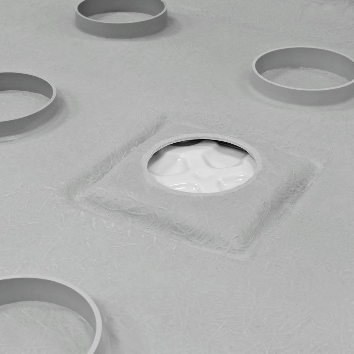 48x22 Shower Base Pan Left Double Threshold Right Drain Z9743