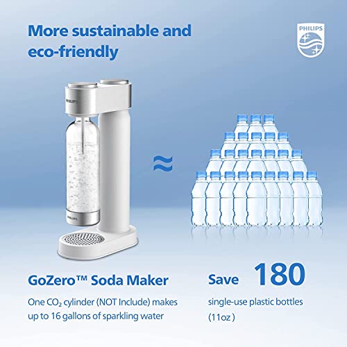 White Stainless Sparkling Water Maker Soda Maker Machine with BPA free PET 1L Carbonating Bottle K8876