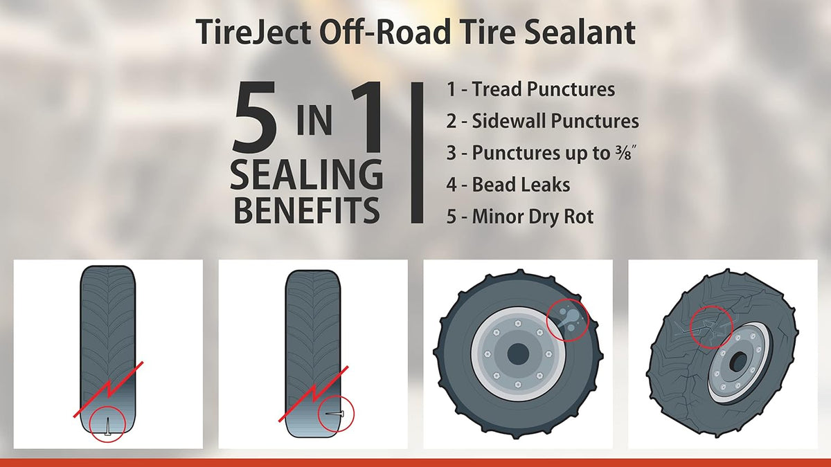 5-in-1 Off-Road Tire Sealant Kit (40oz) Pack of 2 J403025