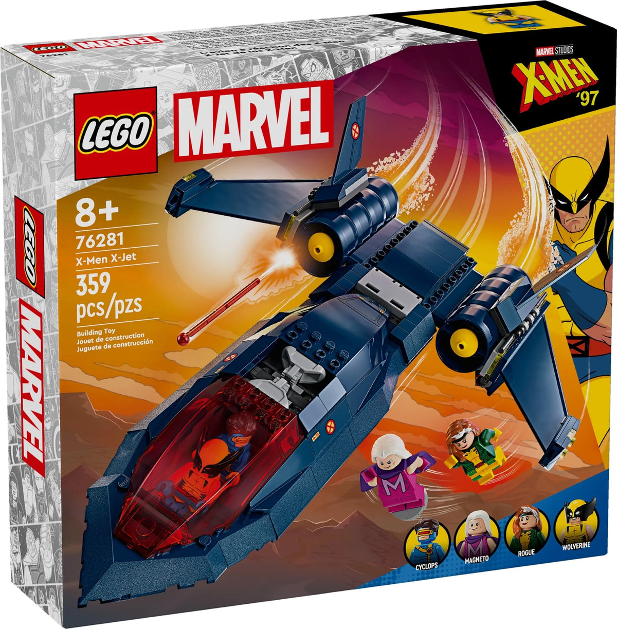 X-Jet Toy Plane Model Building Kit with 4 Minifigures C28998