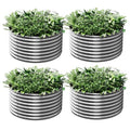 4 Pack 3x3FT Round Galvanized Metal Raised Garden Bed X440875