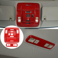 Red ABS Roof Reading Light Switch Panel Trim Cover 3 PCS J561