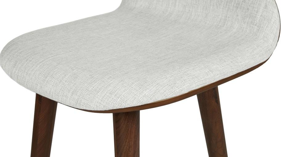 Gray Fabric Counter Stool with Walnut Legs C714853