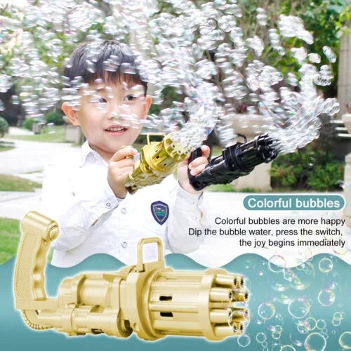 Gatling Bubble Machine 8-Holes Bubble Maker Bubble Gun Toys for Kid, 1 pc V23600