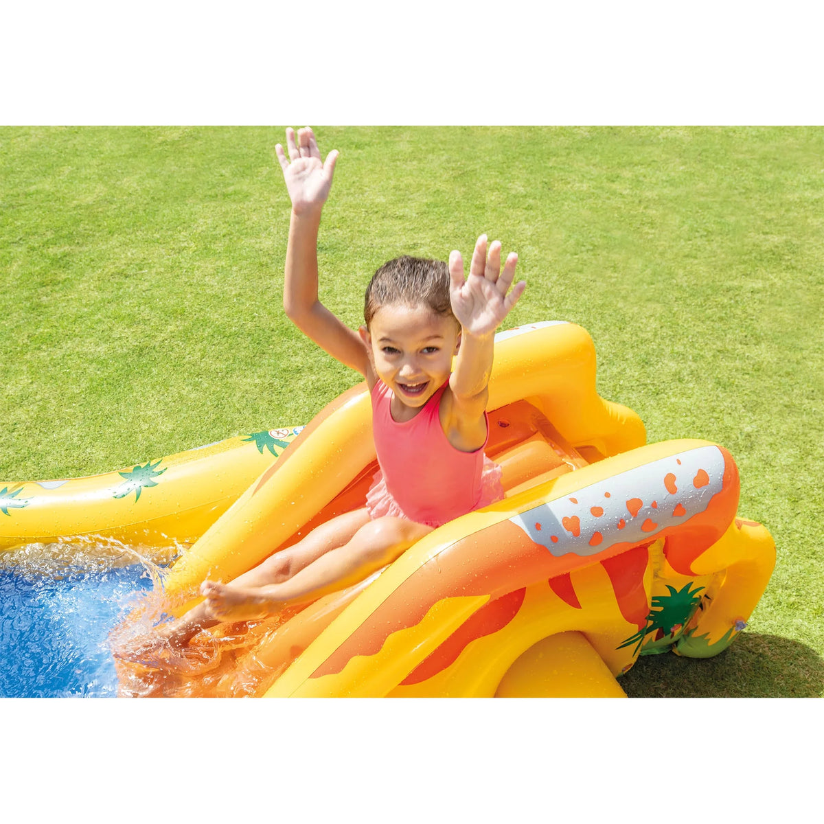 Inflatable Kids Dinosaur Play Center Pool with Slide L579949