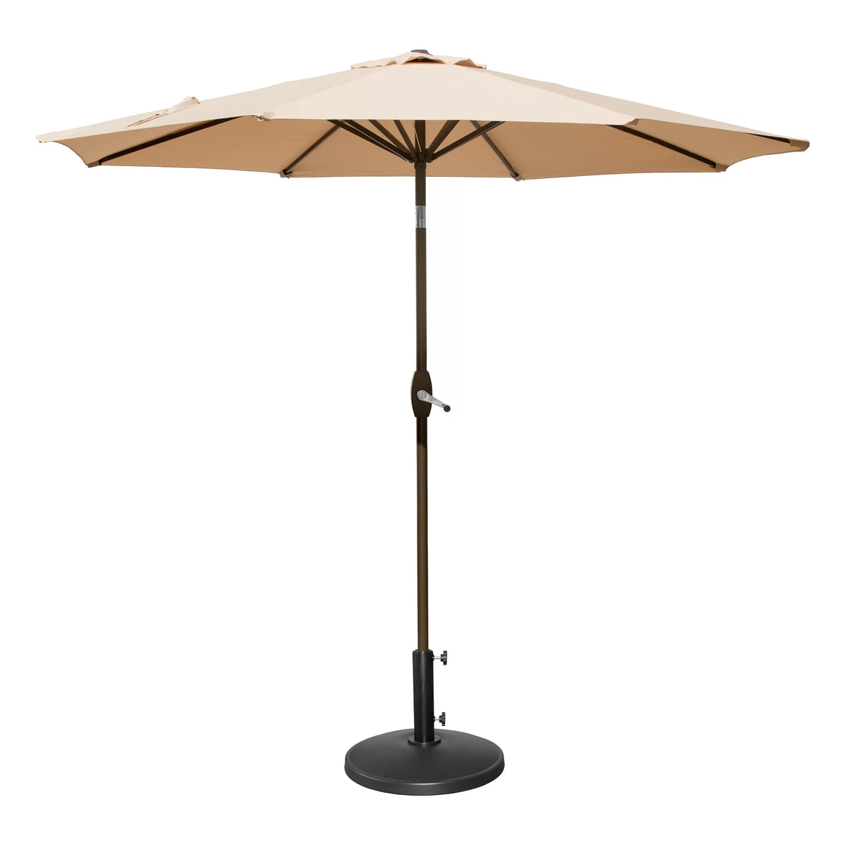 9 Ft Patio Umbrella with Round Resin Base H710