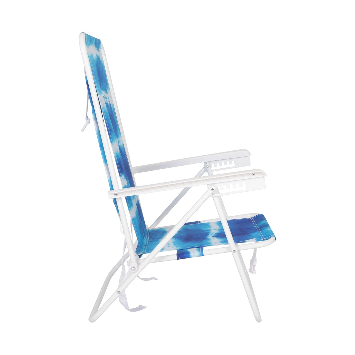 Blue High Back Reclining Backpack Beach Chair Q561