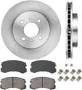 256 mm 4 Lug Brake Disc Rotors + Ceramic Brake Pads + Hardware W49518