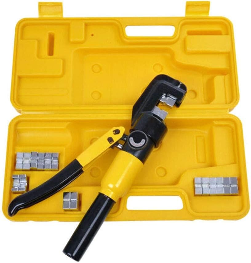 10 Ton Hydraulic Hand Crimper Tool Set with 9 Pairs of Dies V7155