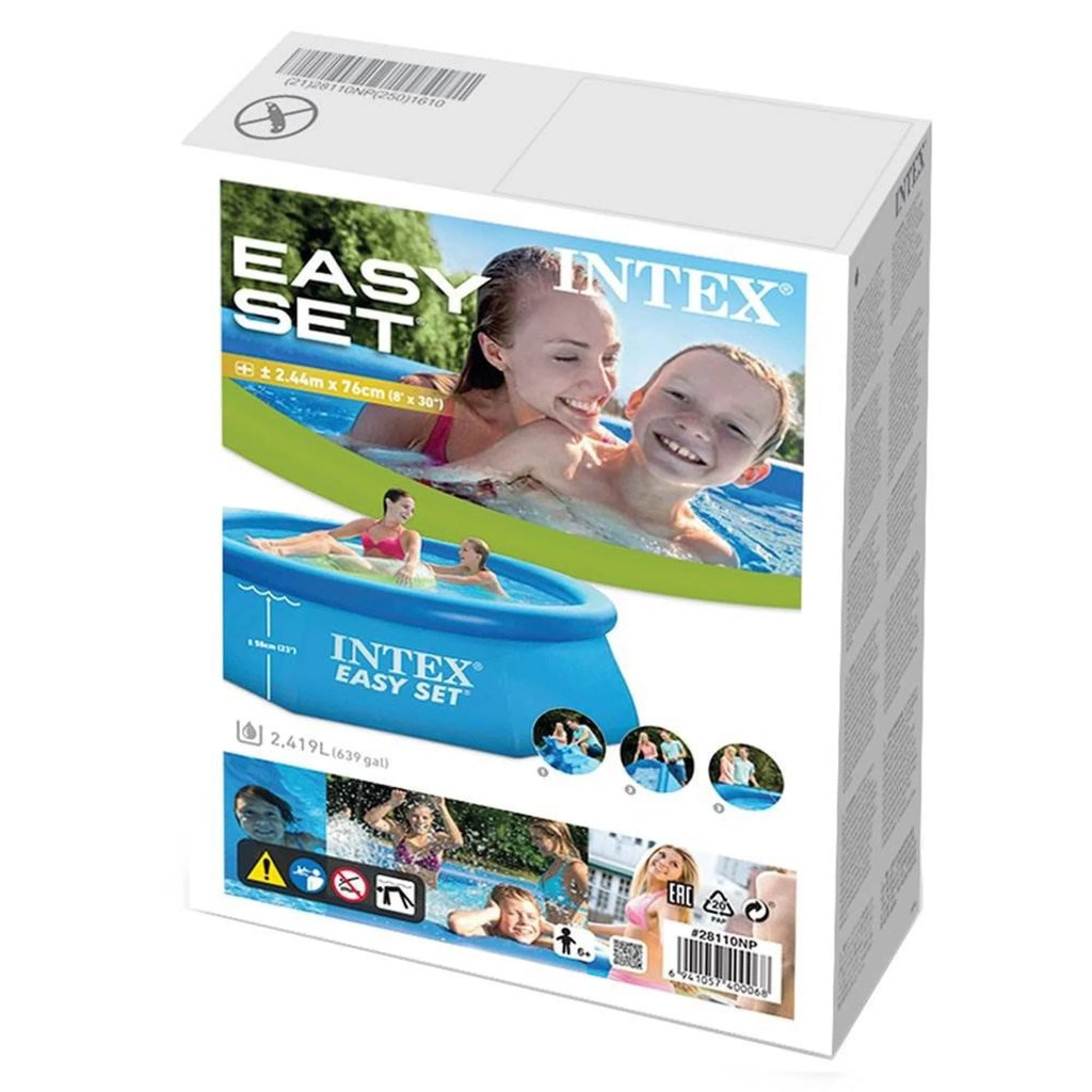 8ft x 30in Inflatable Above Ground Polygonal Pool with Filter Pump Z2796