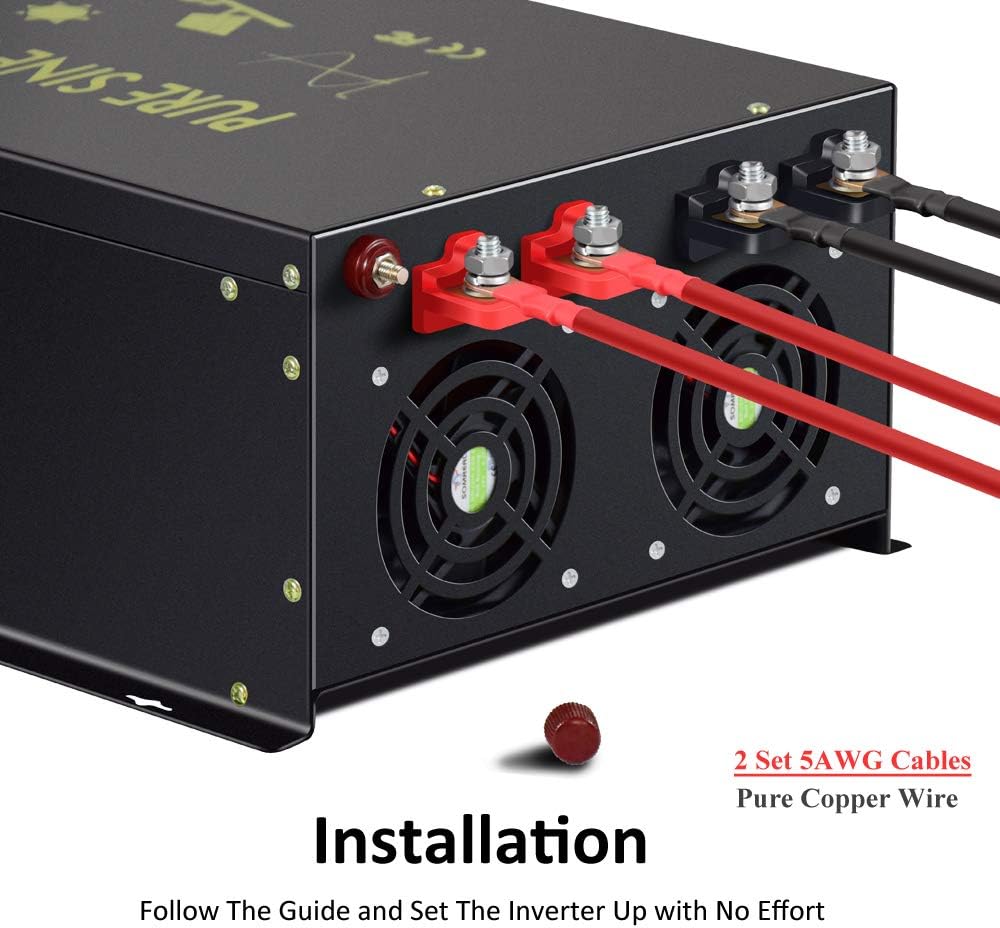 8000 Watt Pure Sine Wave Inverter 12V DC to 120V AC X75972