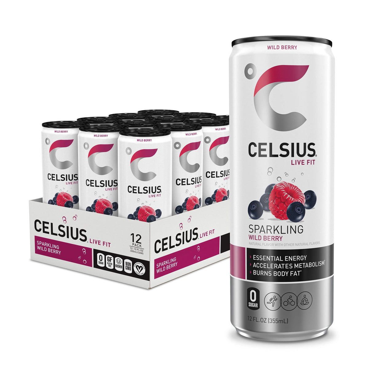 Sparkling Variety Pack Energy Drink 12 fl oz (Pack of 12) W2854