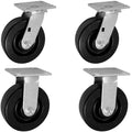 Set of 4 Swivel and Rigid Casters with Phenolic Wheels S6287