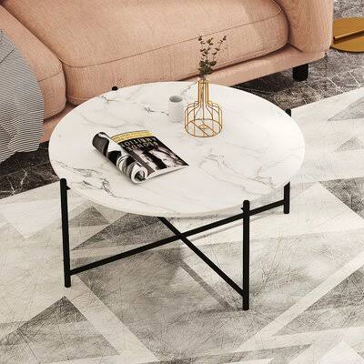 White Black Marble Coffee Table V104248