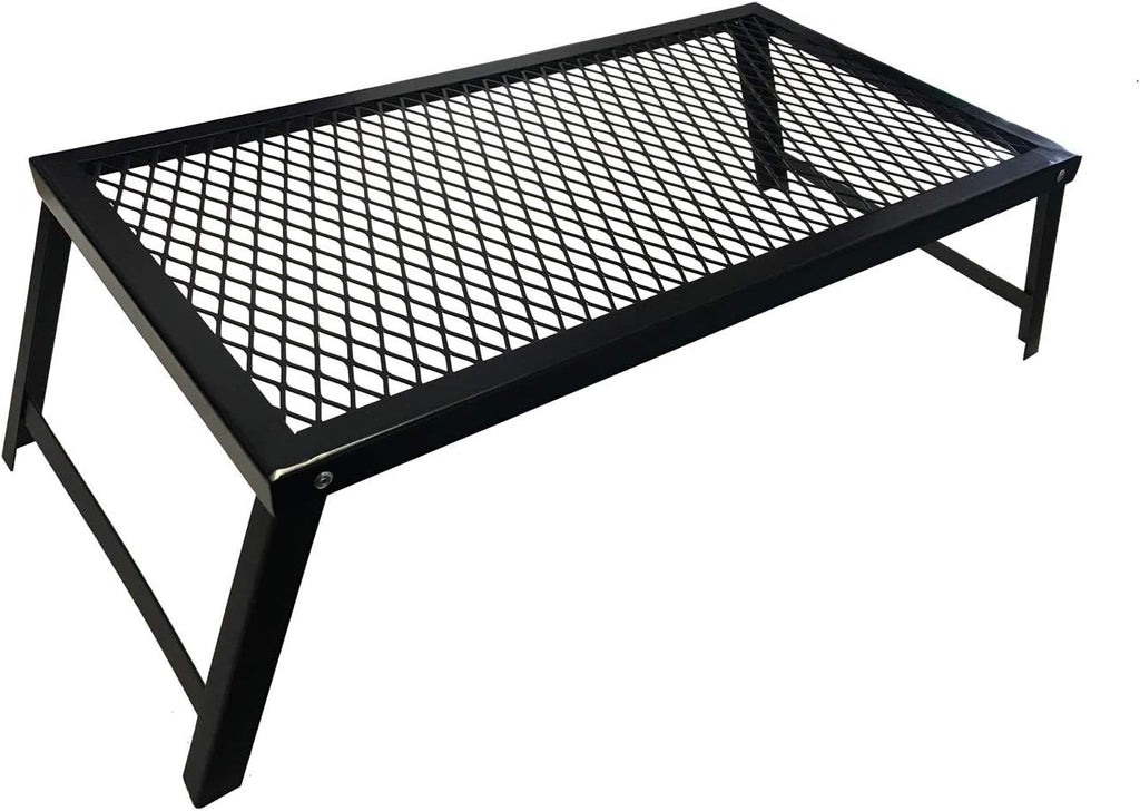 Black Folding Campfire Grill with Legs Y501794