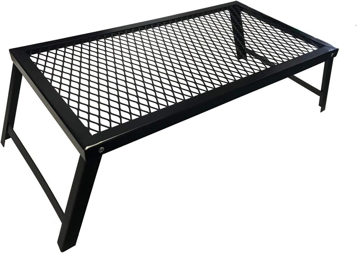 Black Folding Campfire Grill with Legs Y501794