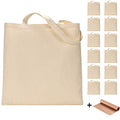 12 Pack Blank Canvas Tote Bags with PTFE Teflon Sheet S319501