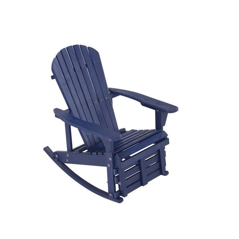 Walnut 3 Piece Patio Adirondack Rocker Set A670