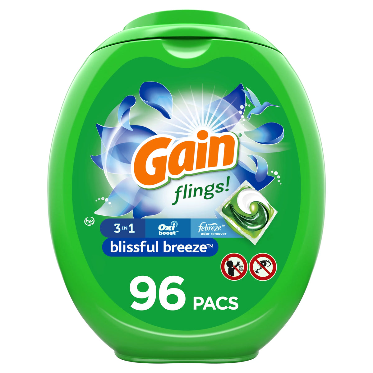 96 Count Laundry Detergent Pacs J4499