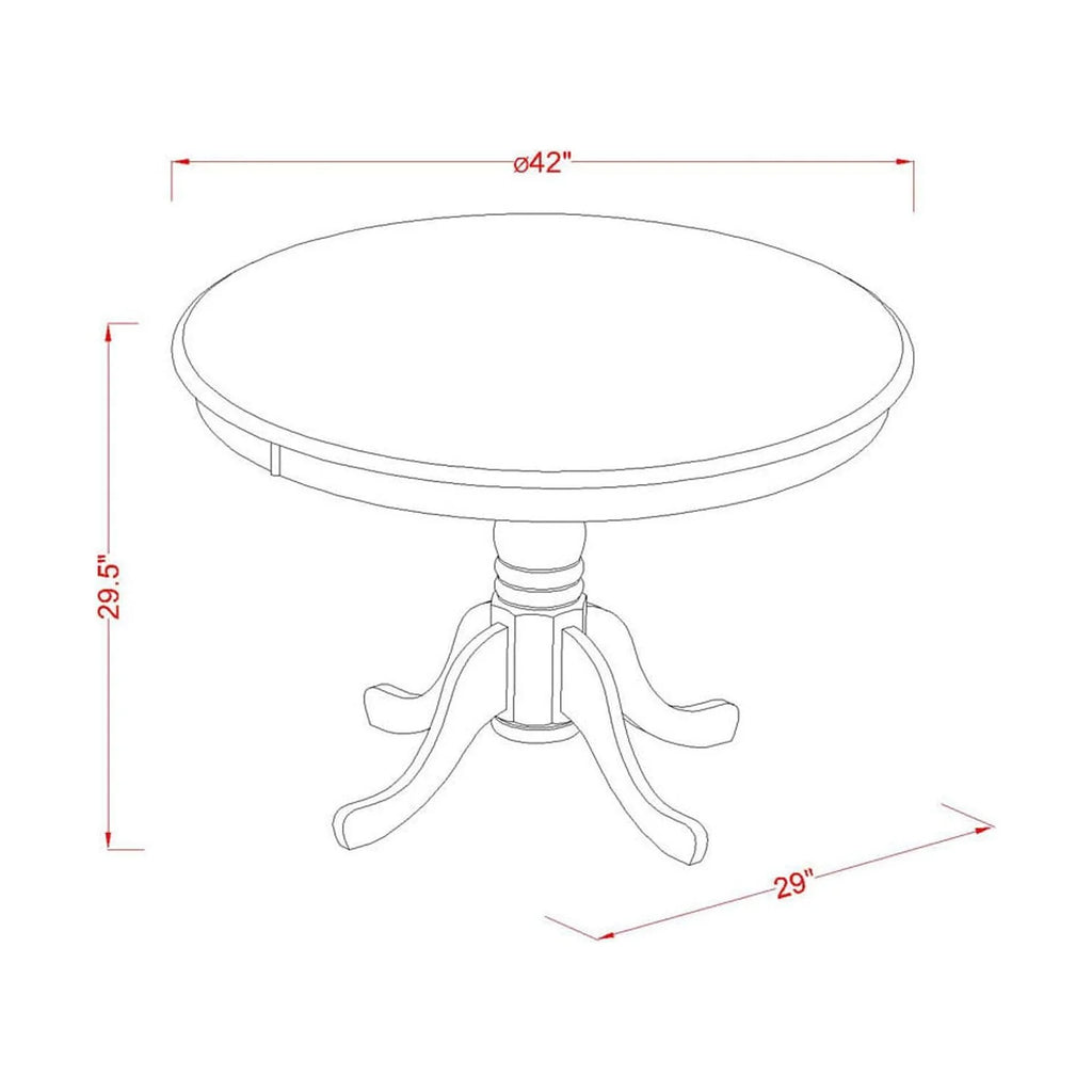 5-Piece Kitchen Table Set with 4 Chairs Mahogany Finish D676290