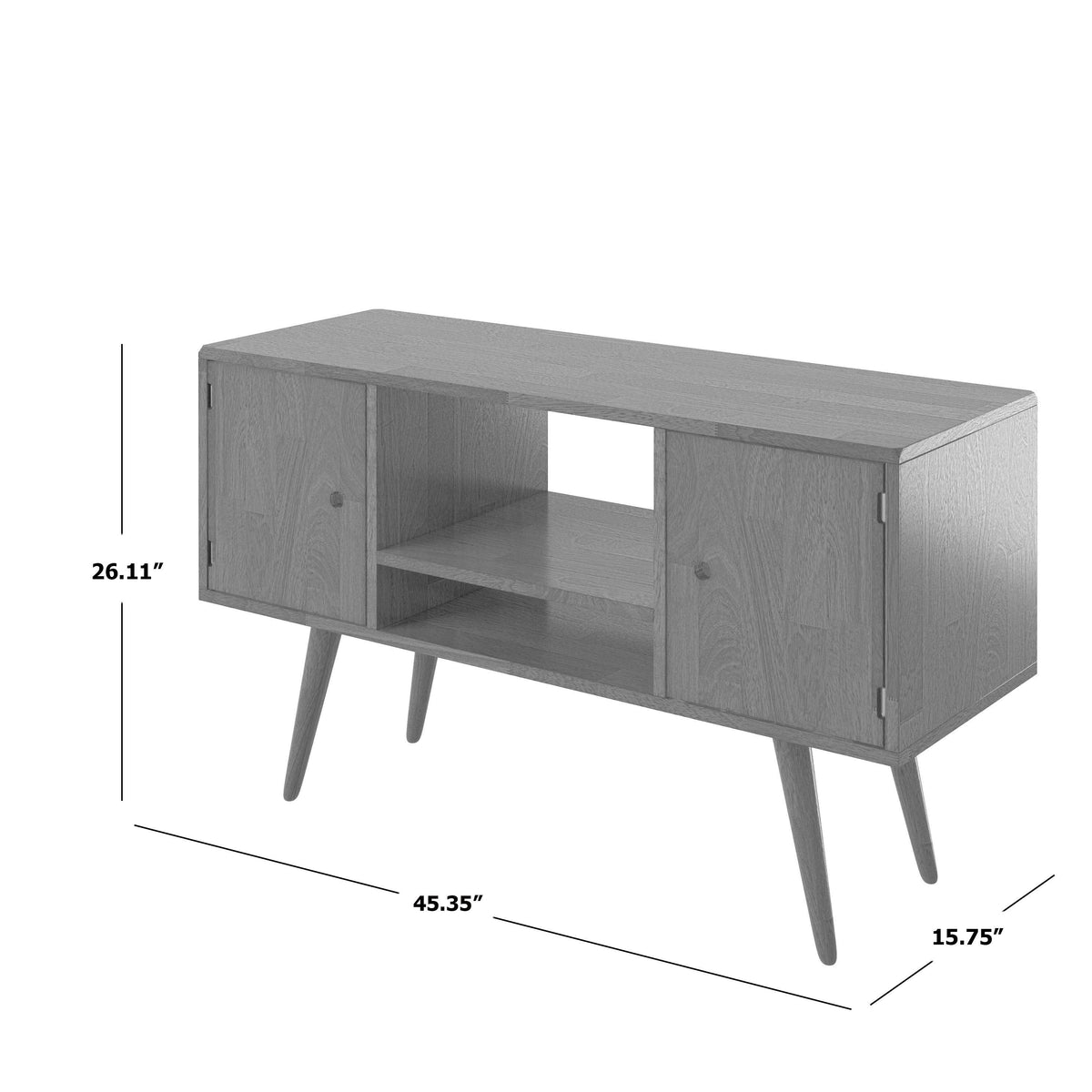 Brown Wood Entertainment Cabinet with Doors K28040
