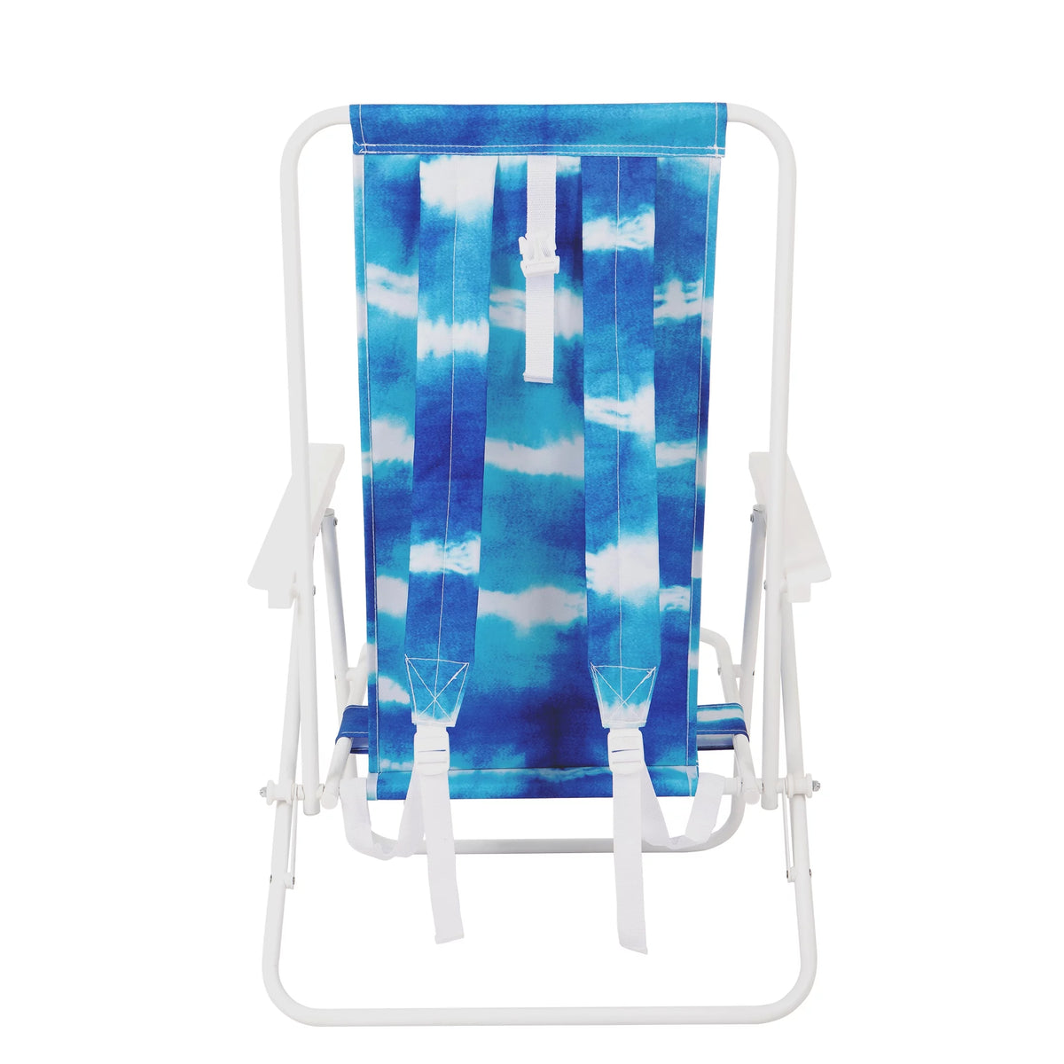 Blue High Back Reclining Backpack Beach Chair Q561