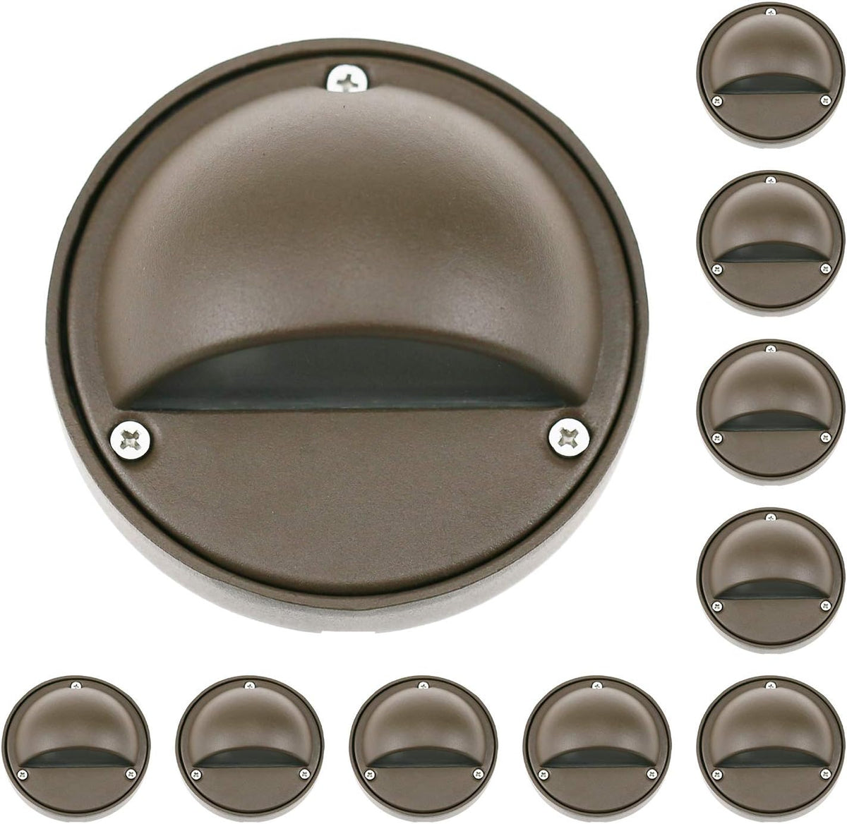 2W Low Voltage LED Deck Lights 3000K Aluminum Pack of 10 R6797