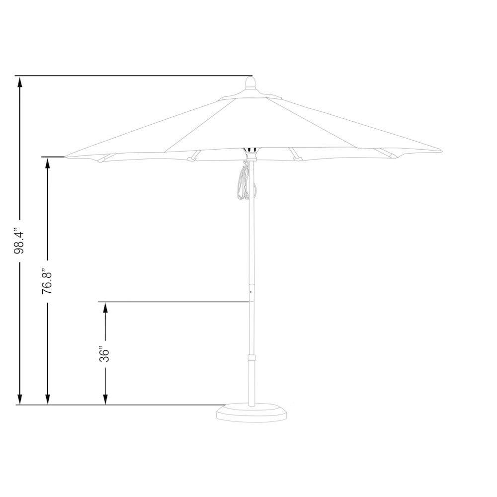 9& Wood Market Umbrella C4558