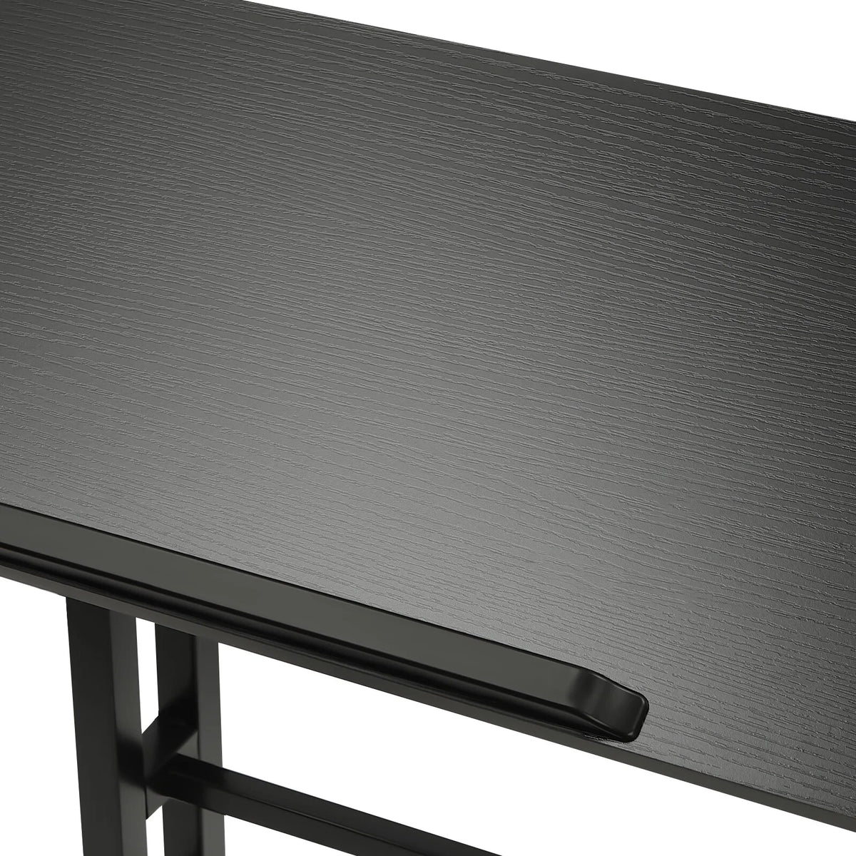 24" Mobile Stand Up Desk Adjustable Height Small Storage Desk with Wheels Black X47652