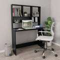 Black Computer Desk with Storage Shelves P15761