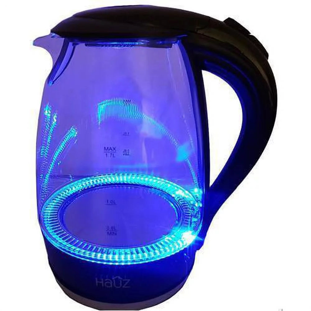 Black Glass Kettle 7 Cups 1.7 Liters C631