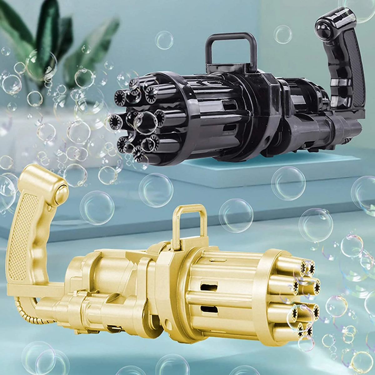 Gatling Bubble Machine 8-Holes Bubble Maker Bubble Gun Toys for Kid, 1 pc V23600