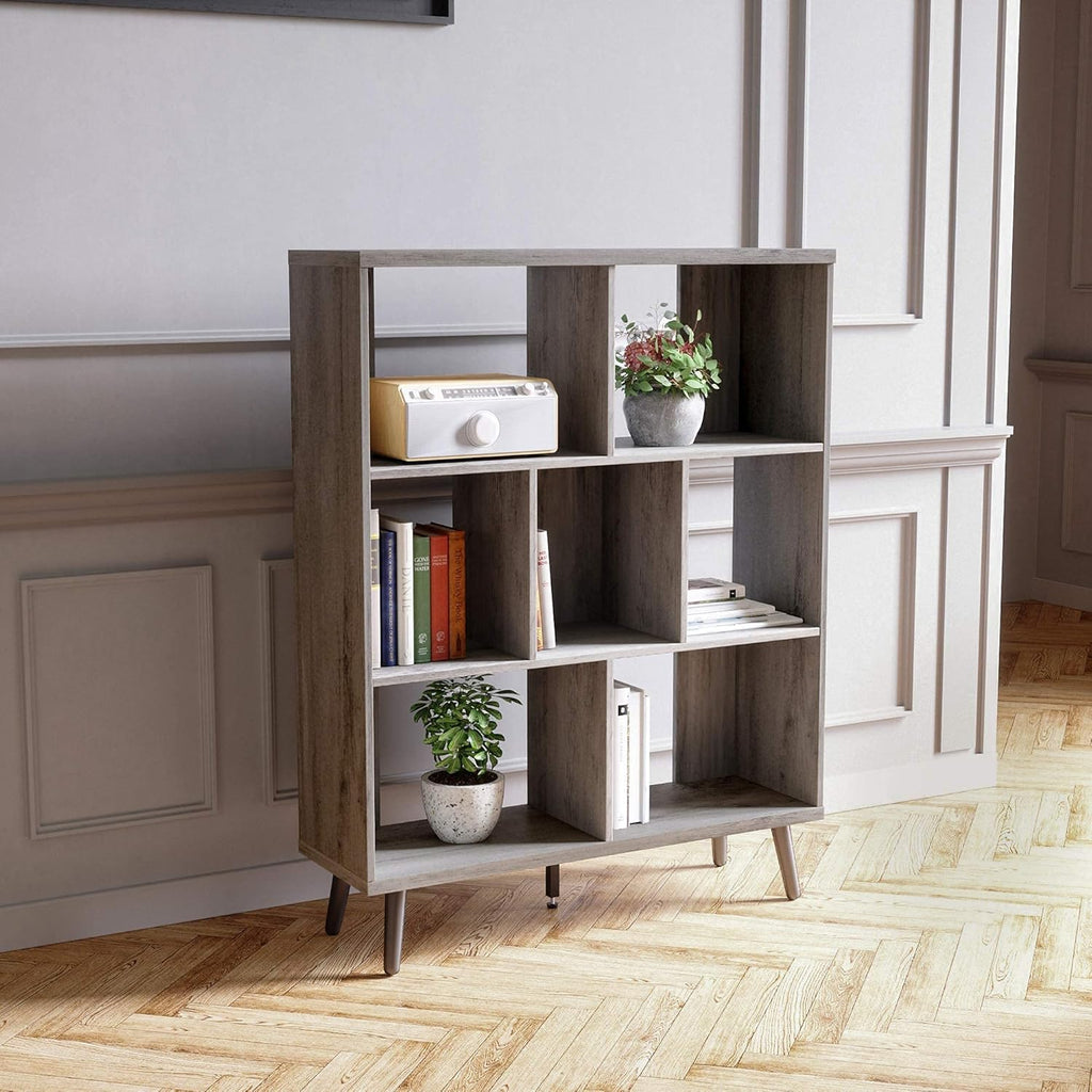 Light Gray 7 Cube Bookshelf H9735