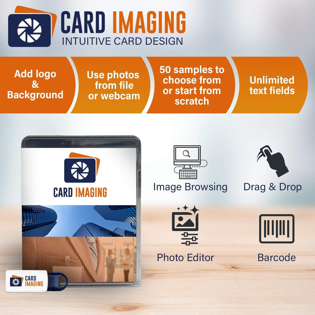Dual Sided ID Card Printer Bundle V27809